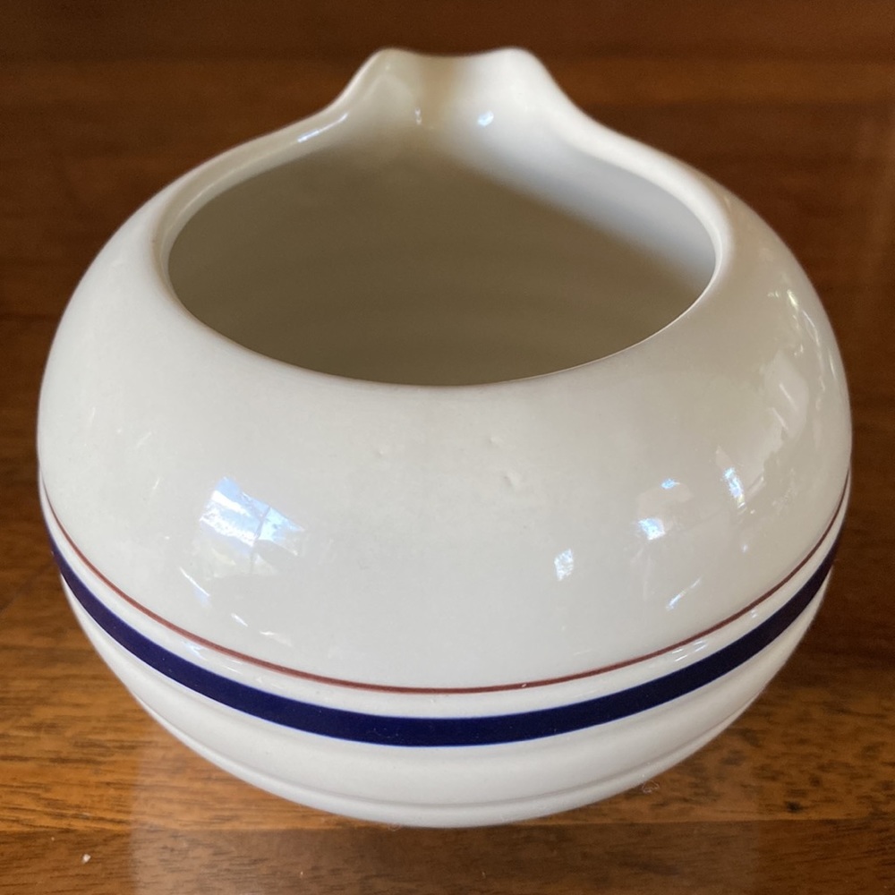 EPOCH Ivory, Cobalt & Brown Stripe Creamer Dispenser
